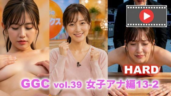 【AI動画】GGC vol.39 女子アナ編13-2 【HARD版】【脱衣・本番・顔射】