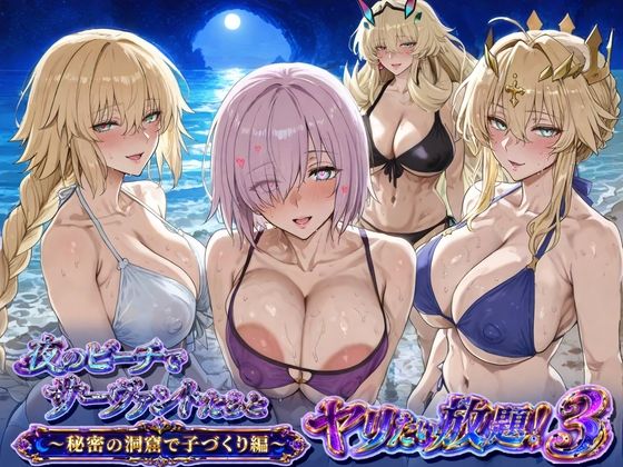 夜のビーチでサーヴァントとヤリたい放題！3 〜秘密の洞窟で子づくり編〜